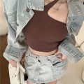 Denim Cropped Jacket + High-Waisted Skirt Set